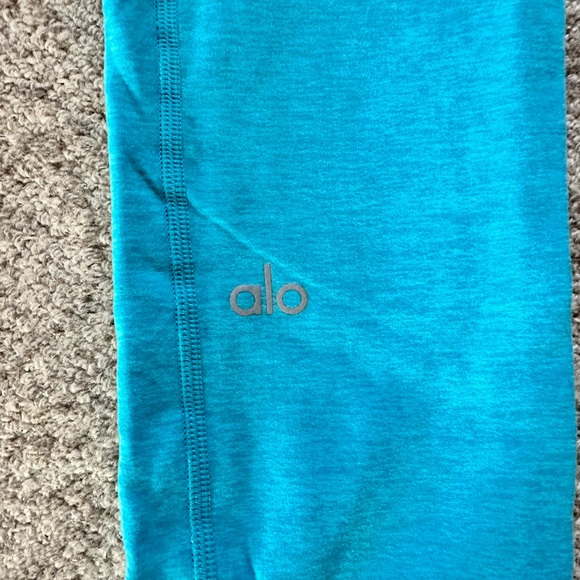 SOLD: Alo High-Waist Alosoft Lounge Leggings | size small, turquoise - Picture 4 of 6